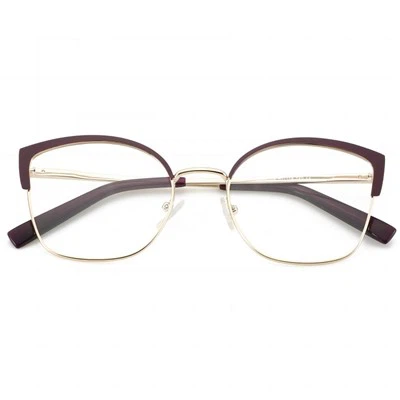 Klassiske optiske briller i metall for kvinner